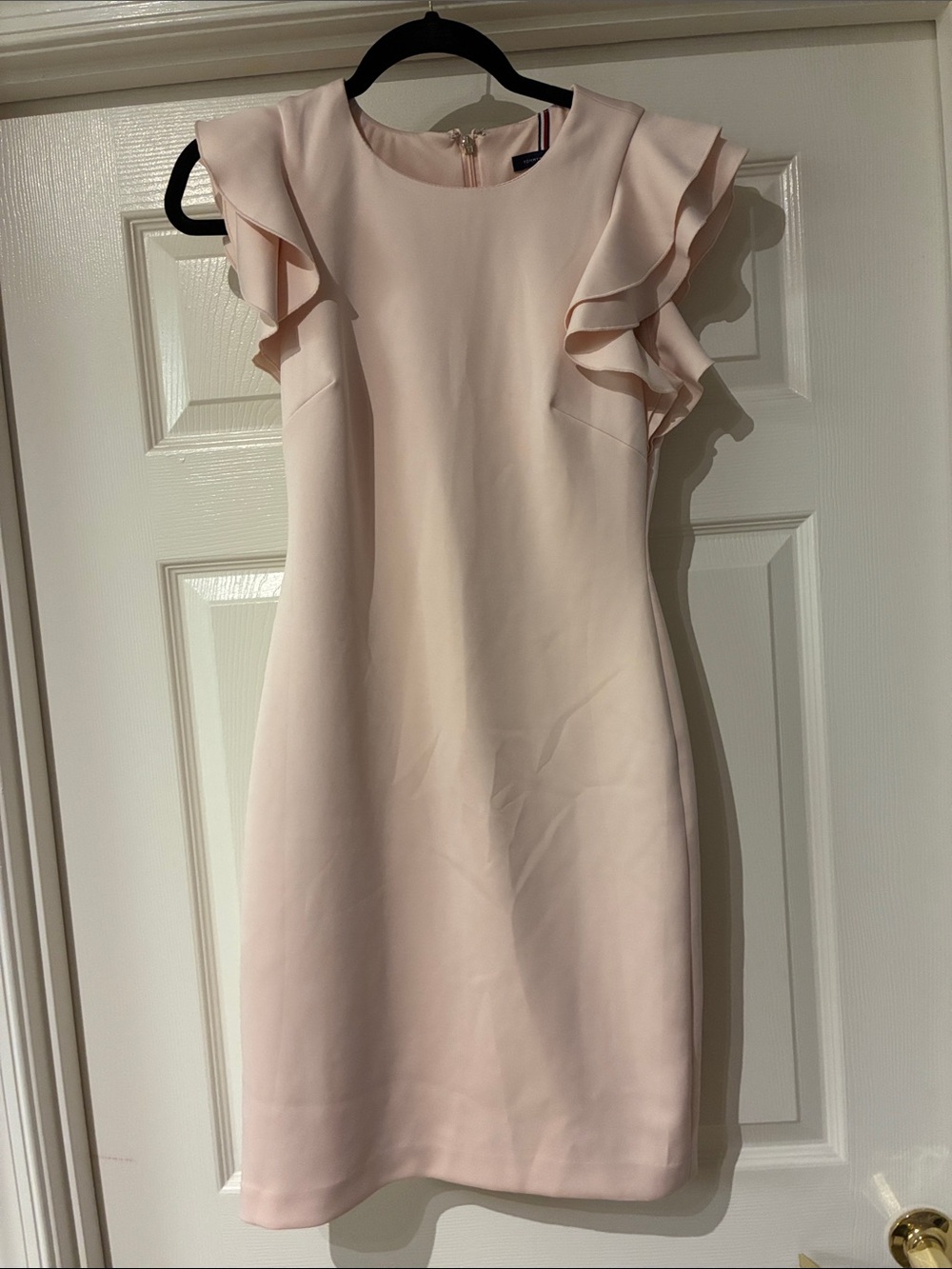Tommy Hilfiger Blush Pink Ruffle Sleeve Sheath Dress